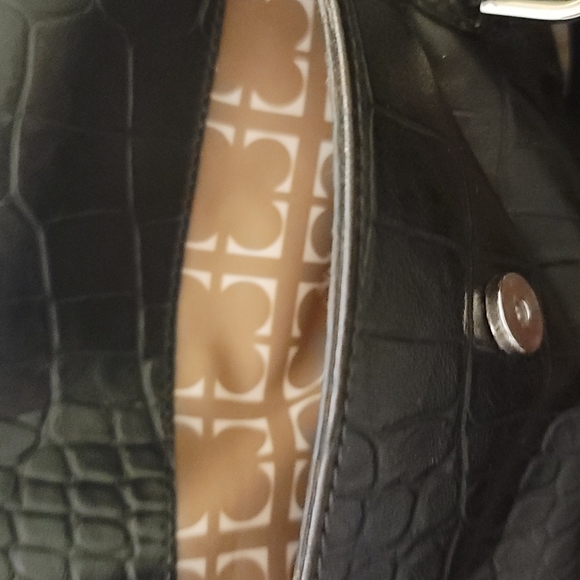 LIZ CLAIBORNE NEW YORK FAUX CROC SATCHEL PURSE HANDBAG - Picture 8 of 11